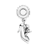 Disney Cinderella Glass Slipper and Mice Dangle Charm