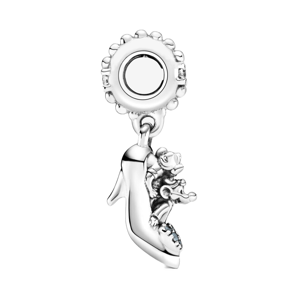 Disney Cinderella Glass Slipper and Mice Dangle Charm