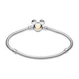 Disney Mickey Mouse Golden Clasp Snake Chain Bracelet
