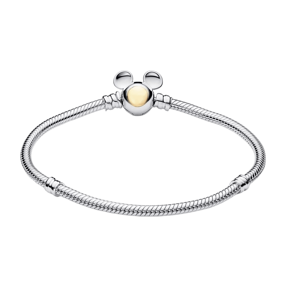 Disney Mickey Mouse Golden Clasp Snake Chain Bracelet