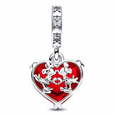 Disney Mickey and Minnie Mouse Kiss Murano Dangle Charm