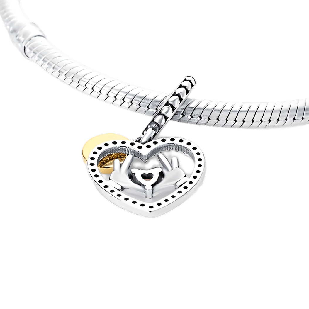 Disney Mickey Mouse I Love You Heart Dangle Charm