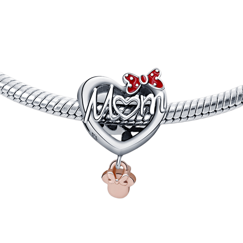 Disney Minnie Mouse Mom Heart Charm