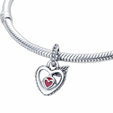 Disney Snow White Apple Heart Dangle Charm