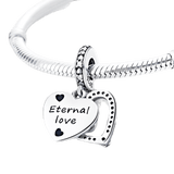 Eternal Love Heart Double Dangle Charm