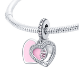 Eternal Love Heart Double Dangle Charm