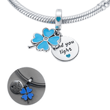 Glow Four Leaf Clover Dangle Charm