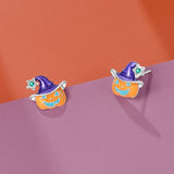 Pumpkin Witch Earrings