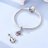 Puppy with Bone & Paw Heart Dangle Charm