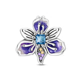 Purple Blossom Flower Charm