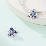 Purple Blossom Flower Charm