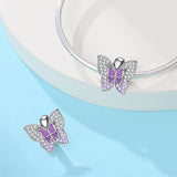 Purple Butterfly Sparkle Charm