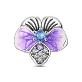 Purple Orchid Flower Charm