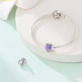 Purple Orchid Flower Charm