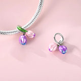 Purple & Pink Tulip Duo Charm