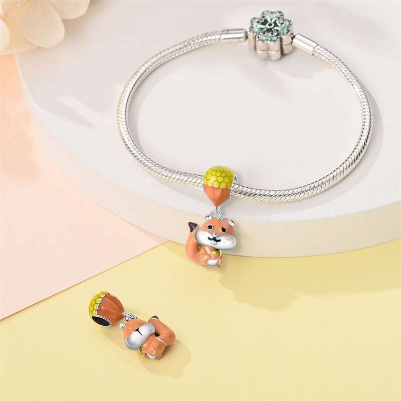 Red Squirrel Dangle Charm