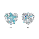 Shimmering Starfish & Ocean Heart Charm