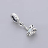 Sloth Hanging with Heart Stone Dangle Charm