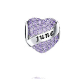 Sparkling Birthstone Heart Charms
