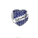 Sparkling Birthstone Heart Charms