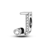 Sparkling Heart Letter A~Z Alphabet Charm