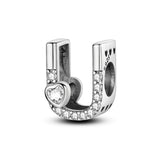 Sparkling Heart Letter A~Z Alphabet Charm