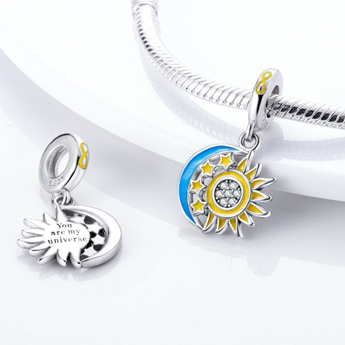 Splittable Sun & Moon Dangle Charm