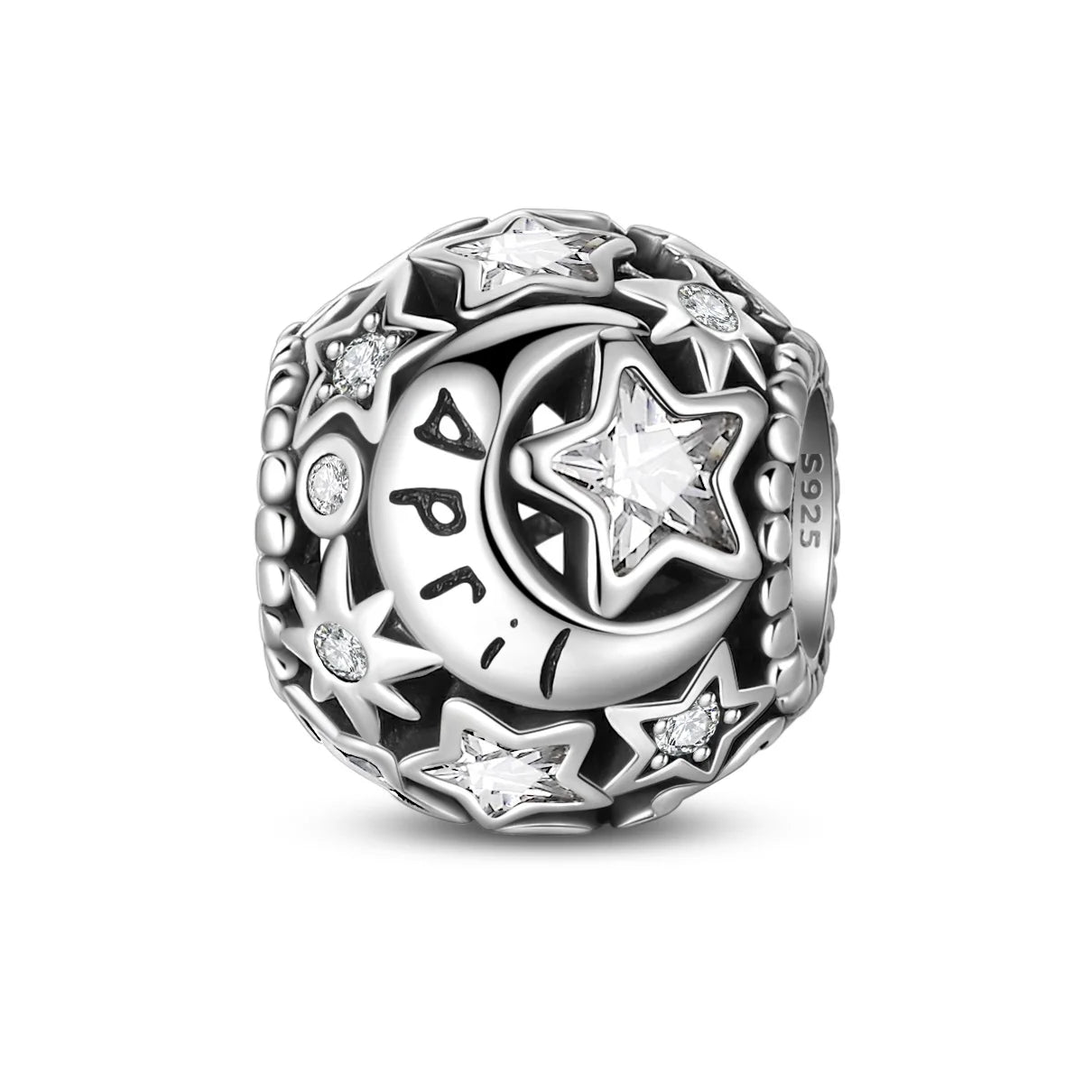 Star & Moon Birthstone Charm
