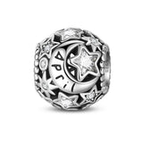 Star & Moon Birthstone Charm