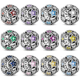 Star & Moon Birthstone Charm
