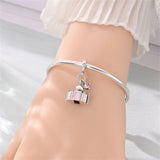 Taj Mahal with Crystal Accent Dangle Charm