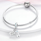 Travel Passport and Ticket Dangle Charm