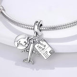 Travel the World Plane Postcard Charm