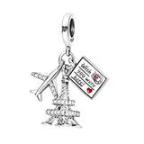 Travel to Paris Eiffel Tower Love Dangle Charm