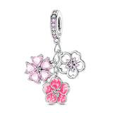 Triple Cherry Blossom Dangle Charm