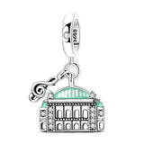 Vienna Opera House with Musical Note Dangle Charm